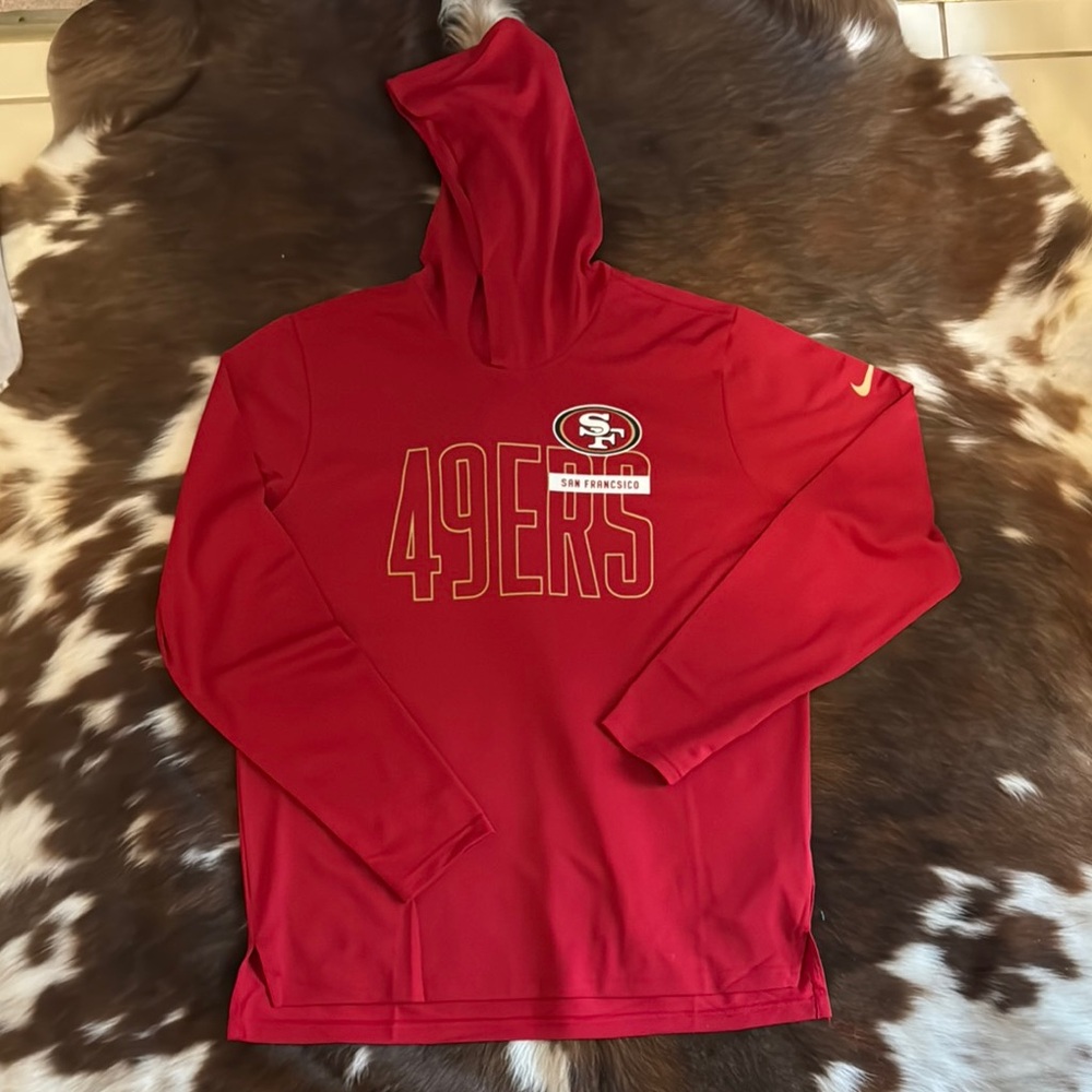 San Francisco 49ers Red Hoodie Dri-Fit long sleeve tee